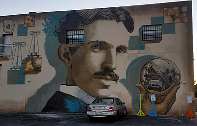 Nikola Tesla mural, St Pete